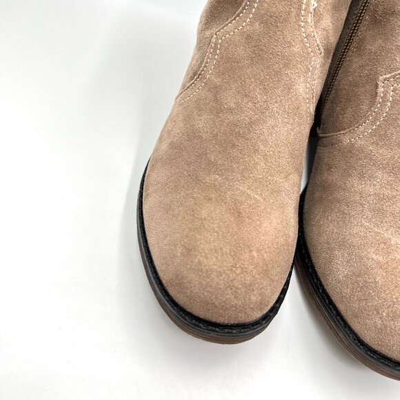7.5AA 7.5N NARROW WIDTH Propet Light Brown Taupe Suede Leather Boots Shoes - Picture 4 of 15